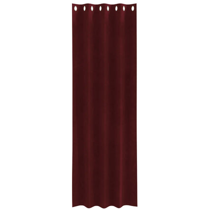 Mörkläggningsgardiner 2 pcs Vinröd 140 x 260 cm Sammet