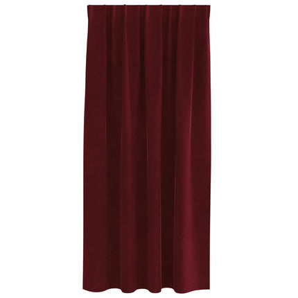 Mörkläggningsgardiner 2 pcs Vinröd 140 x 175 cm Sammet