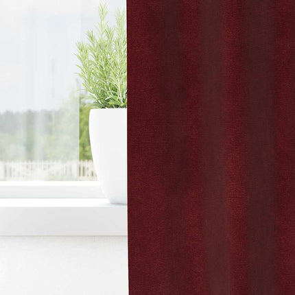 Mörkläggningsgardiner 2 pcs Vinröd 140 x 225 cm Sammet