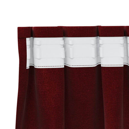 Mörkläggningsgardiner 2 pcs Vinröd 140 x 260 cm Sammet