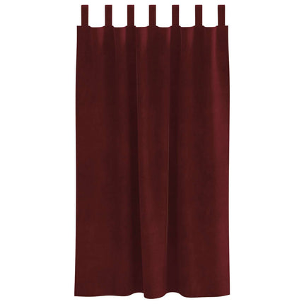 Mörkläggningsgardiner 2 st Vinröd 140 x 175 cm Sammet