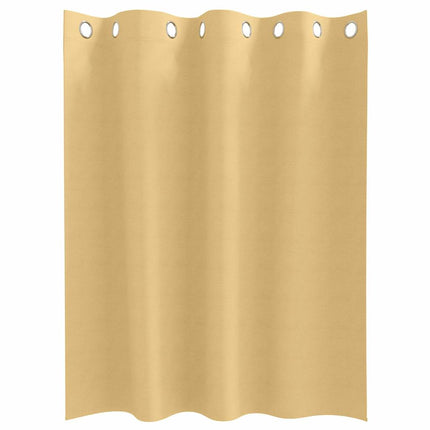 Mörkläggningsgardiner med Ringar 2 pcs Beige 140 x 140 cm