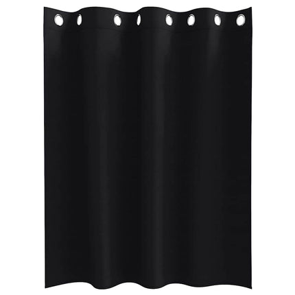 Mörkläggningsgardiner med Ringar 2 pcs Svart 140 x 140 cm