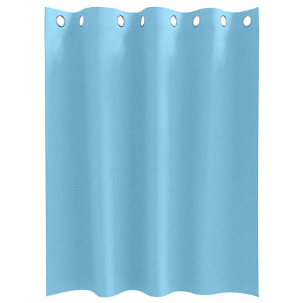 Mörkläggningsgardiner med Ringar 2 pcs Ljusblå 140 x 140 cm