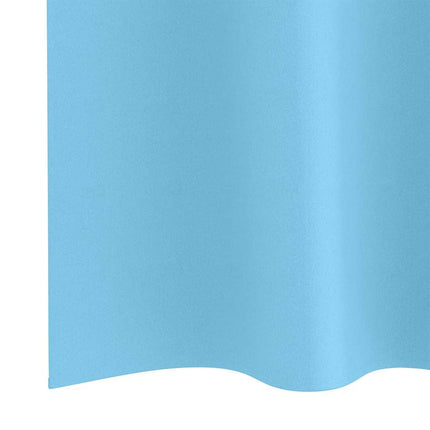 Mörkläggningsgardiner med Ringar 2 pcs Ljusblå 225 x 140 cm