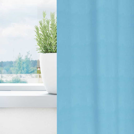 Mörkläggningsgardiner med Ringar 2 pcs Ljusblå 260 x 140 cm