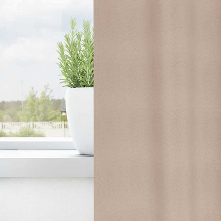Mörkläggningsgardiner med Ringar 2 pcs Taupe 175 x 140 cm