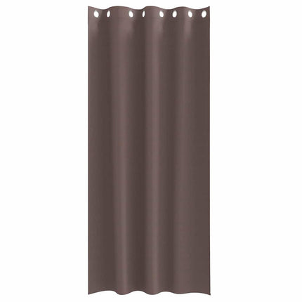 Mörkläggningsgardiner med Ringar 2 pcs Mörkbrun 225 x 140 cm