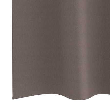 Mörkläggningsgardiner med Ringar 2 pcs Mörkbrun 245 x 140 cm