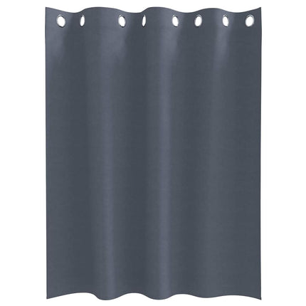 Mörkläggningsgardiner med Ringar 2 st Antracit 140 x 140 cm