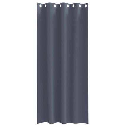 Mörkläggningsgardiner med Ringar 2 pcs Antracit 260 x 140 cm