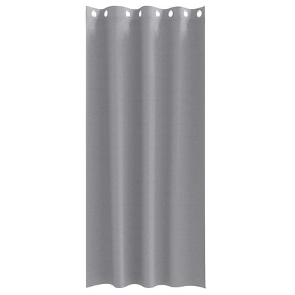 Mörkläggningsgardiner med Ringar 2 pcs Ljusgrå 225 x 140 cm