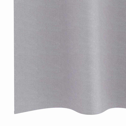 Mörkläggningsgardiner med Ringar 2 pcs Metallgrå 140 x 140 cm