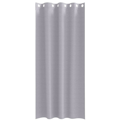 Mörkläggningsgardiner med Ringar 2 pcs Metallgrå 245 x 140 cm