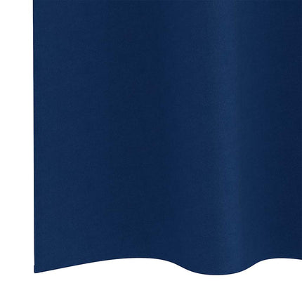 Mörkläggningsgardiner med Ringar 2 pcs Mörkblå 225 x 140 cm
