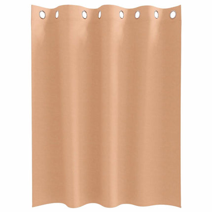 Mörkläggningsgardiner med Ringar 2 pcs Ljusbrun 140 x 140 cm