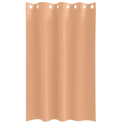 Mörkläggningsgardiner med Ringar 2 pcs Ljusbrun 175 x 140 cm