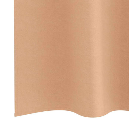Mörkläggningsgardiner med Ringar 2 pcs Ljusbrun 225 x 140 cm