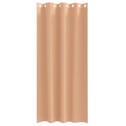 Mörkläggningsgardiner med Ringar 2 pcs Ljusbrun 260 x 140 cm