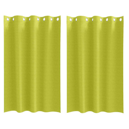 Mörkläggningsgardiner med Ringar 2 pcs Grön 175 x 140 cm