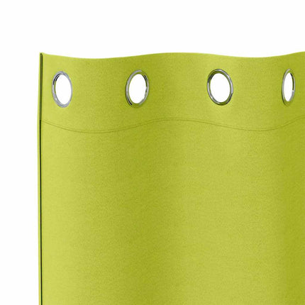 Mörkläggningsgardiner med Ringar 2 pcs Grön 225 x 140 cm