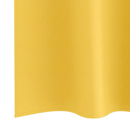 Mörkläggningsgardiner med Ringar 2 pcs Senapsgul 245 x 140 cm