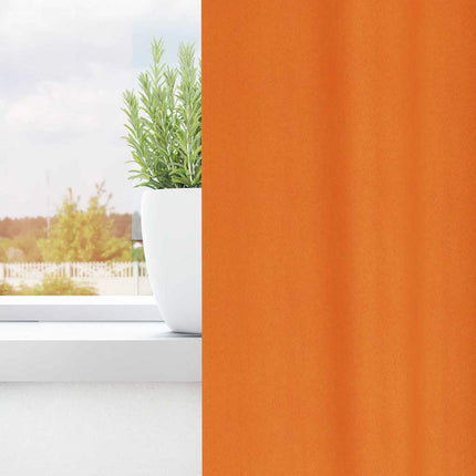 Mörkläggningsgardiner med Ringar 2 pcs Klart Orange