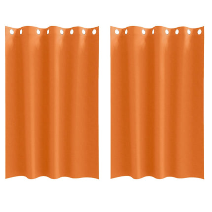 Mörkläggningsgardiner med Ringar 2 pcs Klart Orange