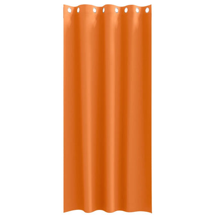 Mörkläggningsgardiner med Ringar 2 pcs Klart Orange