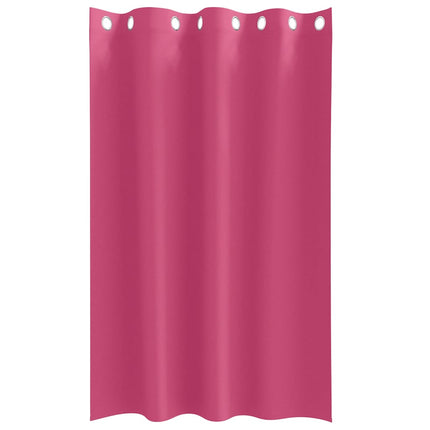Mörkläggningsgardiner med Ringar 2 pcs Klart Pink 175 x 140 cm