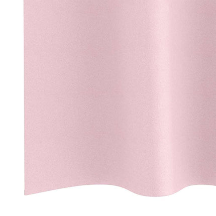 Mörkläggningsgardiner med Ringar 2 pcs Babyrosa 140 x 140 cm