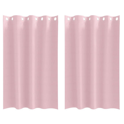 Mörkläggningsgardiner med Ringar 2 pcs Babyrosa 175 x 140 cm