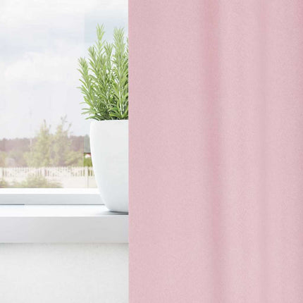 Mörkläggningsgardiner med Ringar 2 pcs Babyrosa 245 x 140 cm