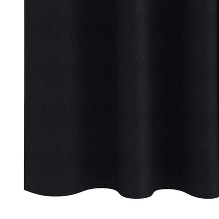 Mörkläggningsgardiner med Ringar 2 pcs Svart 245 x 140 cm