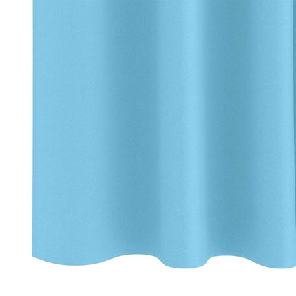 Mörkläggningsgardiner med Ringar 2 pcs Ljusblå 225 x 140 cm