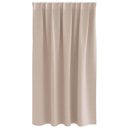 Mörkläggningsgardiner med Ringar 2 st Taupe 140 x 140 cm