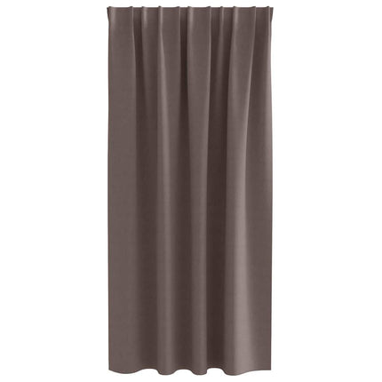 Mörkläggningsgardiner med Ringar 2 pcs Mörkbrun 175 x 140 cm
