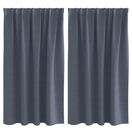 Mörkläggningsgardiner med Ringar 2 pcs Antracit 140 x 140 cm