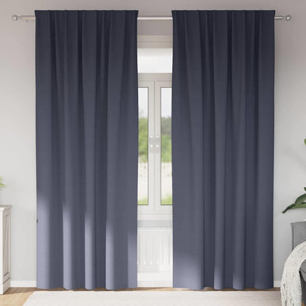 Mörkläggningsgardiner med Ringar 2 pcs Antracit 260 x 140 cm