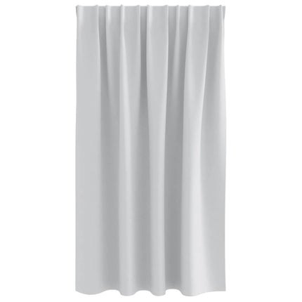 Mörkläggningsgardiner med Ringar 2 st Ljusgrå 140 x 140 cm
