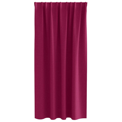 Mörkläggningsgardiner med Ringar 2 pcs Vinröd 175 x 140 cm