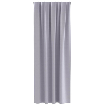 Mörkläggningsgardiner med Ringar 2 pcs Metallgrå 260 x 140 cm