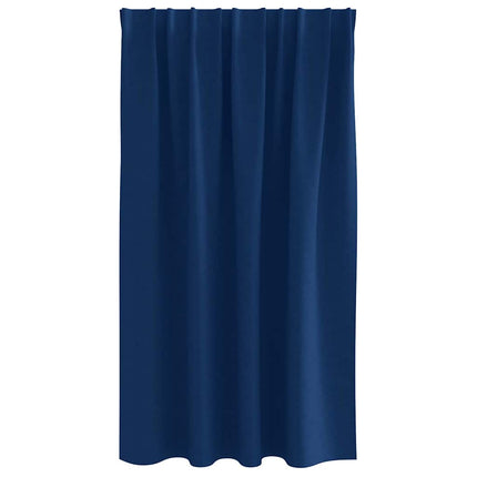 Mörkläggningsgardiner med Ringar 2 st Mörkblå 140 x 140 cm