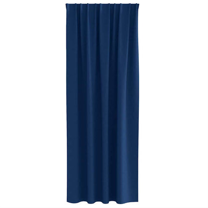 Mörkläggningsgardiner med Ringar 2 pcs Mörkblå 225 x 140 cm