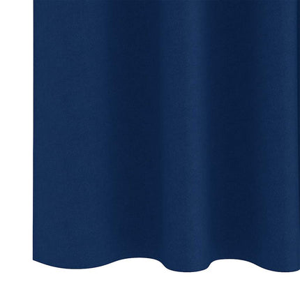 Mörkläggningsgardiner med Ringar 2 pcs Mörkblå 260 x 140 cm