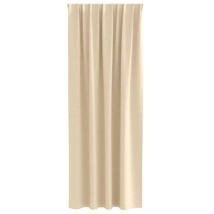 Mörkläggningsgardiner med Ringar 2 pcs Kräm 245 x 140 cm
