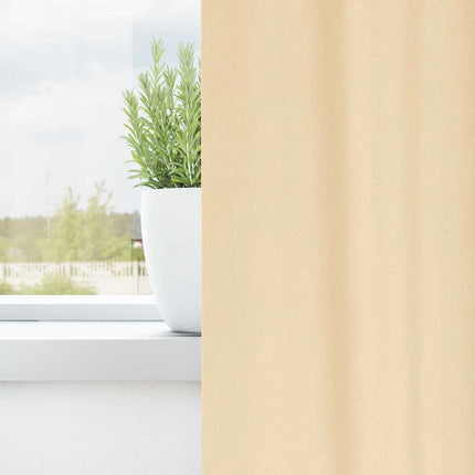 Mörkläggningsgardiner med Ringar 2 pcs Kräm 260 x 140 cm