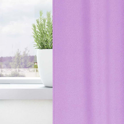 Mörkläggningsgardiner med Ringar 2 pcs Lila 225 x 140 cm