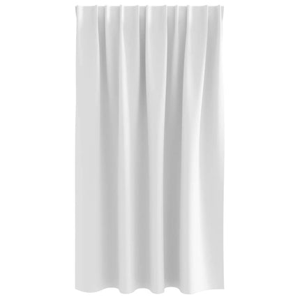 Mörkläggningsgardiner med Ringar 2 pcs Ljus vit 140 x 140 cm