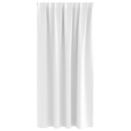 Mörkläggningsgardiner med Ringar 2 pcs Ljus vit 175 x 140 cm